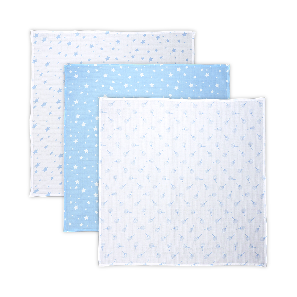 Lorelli Муслински пелени 80x80 cm TRIO — Сина