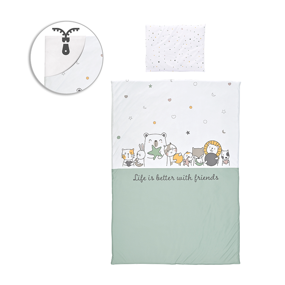Lorelli Постелнина COSY 5 дела — Happy Friends Mint