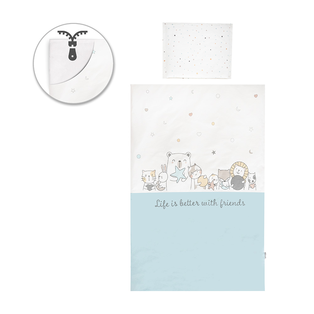Lorelli Постелнина COSY 5 дела — Happy Friends Blue
