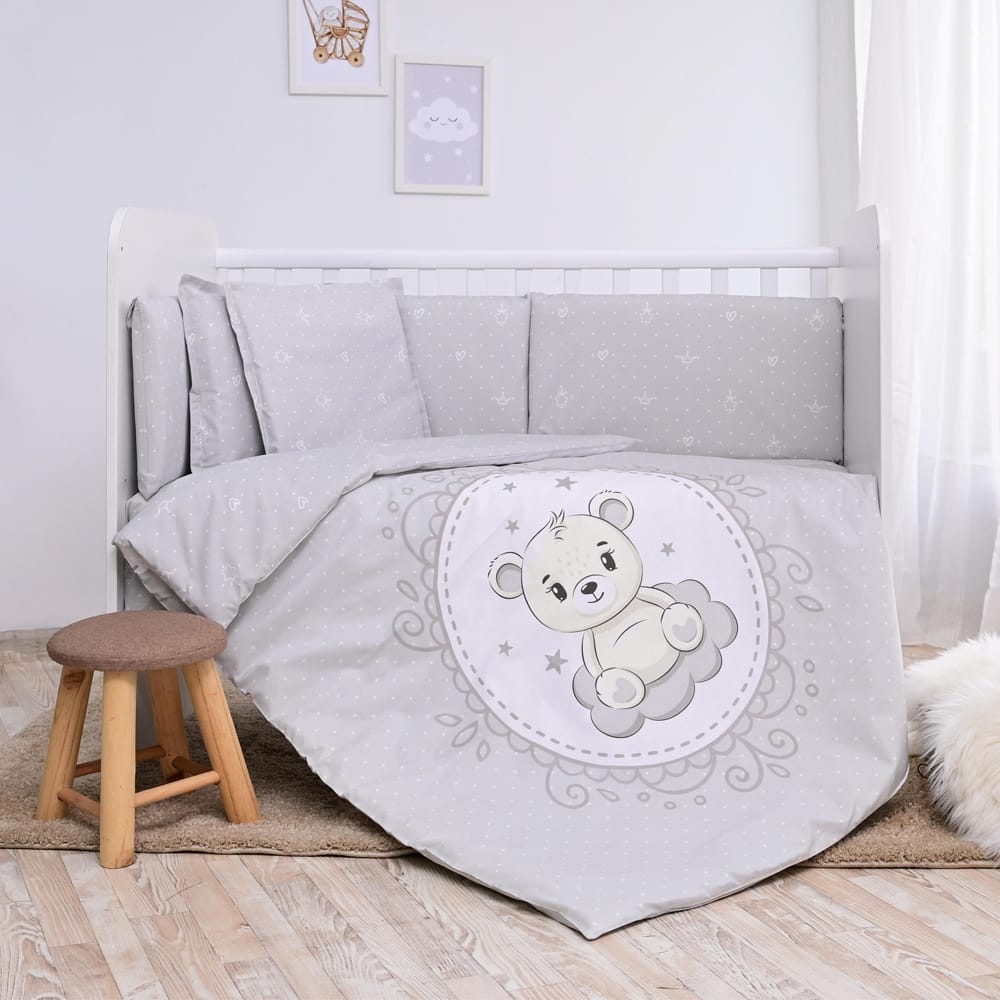 Lorelli Постелнина SMILE 5 дела — Little Bear Grey