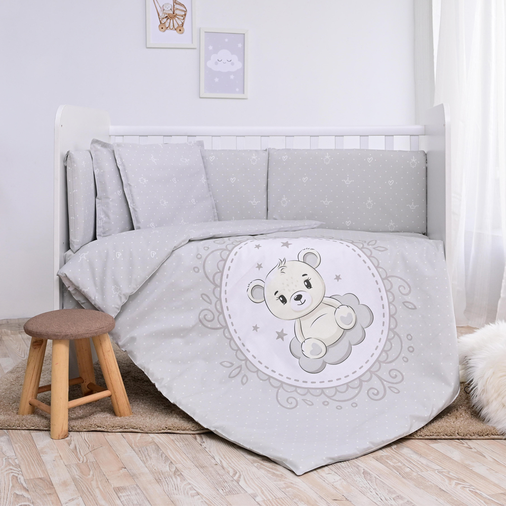 Lorelli Постелнина SMILE 5 дела — Little Bear Grey