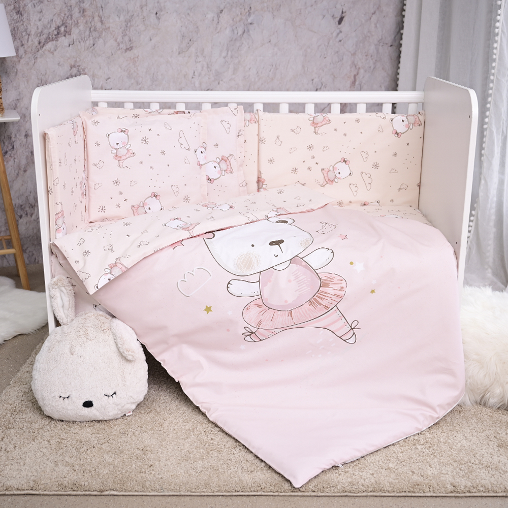 Lorelli Постелнина SMILE 5 дела — Ballerina Bear Pink
